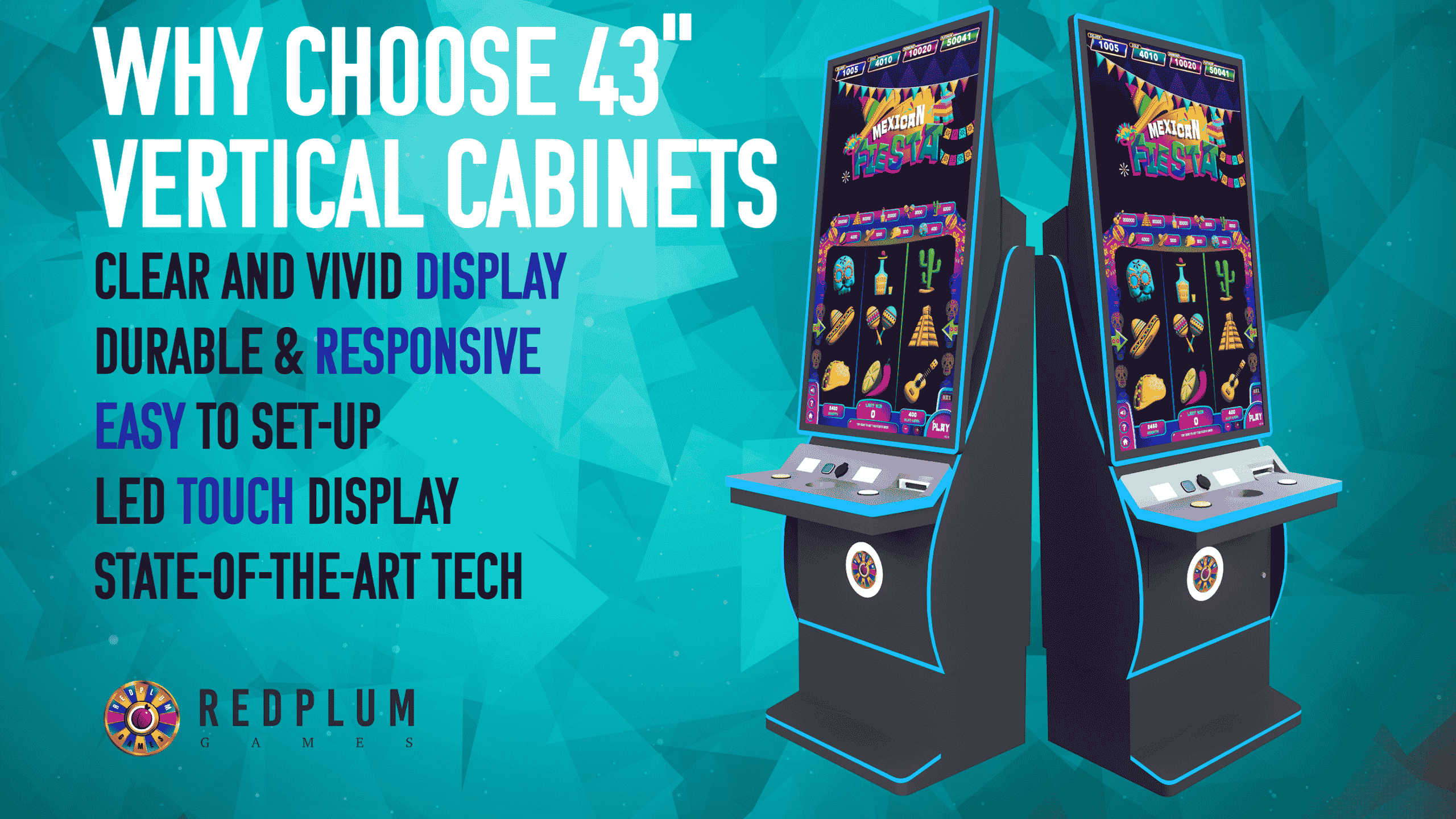 Why Choose 43' Vertical Game Cabinets from RedPlum Games